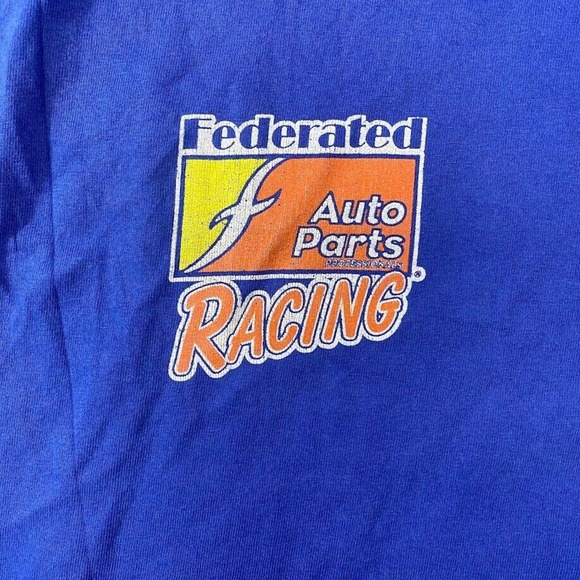 Federated Auto Parts Racing Graphic Pocket Tee Thrifted Vintage Style Size L - Picture 4 of 10